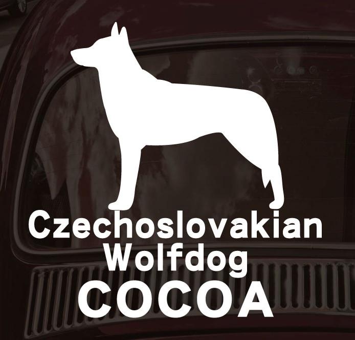 チェコスロバキアンウルフドッグ_ペットカーステッカー_犬グッズ_名入れ_PET-TEP_ENT_071_205 | 1枚目