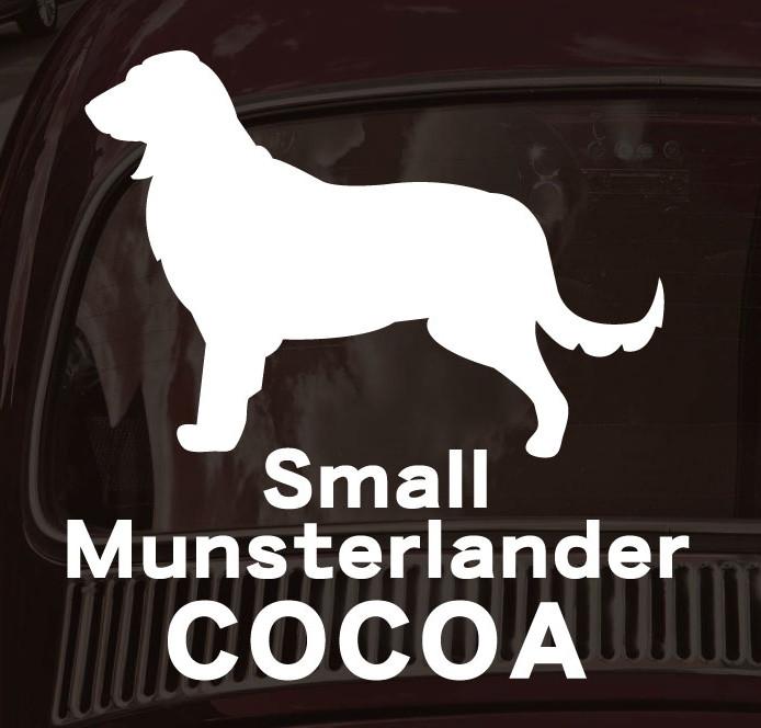 スモールミュンスターレンダー_ペットシルエットカーステッカー_犬グッズ_名入れ_PET-TEP_ENT_065_2011枚目の画像