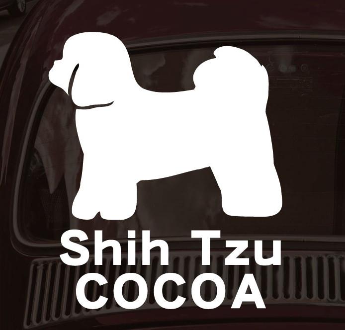 シーズー_オリジナルペットシルエットカーステッカー_犬グッズ_名入れ_PET-TEP_ENT_043_1061枚目の画像