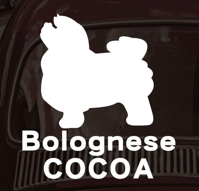 ボロニーズ_オリジナルペットシルエットカーステッカー_犬グッズ_名入れ_PET-TEP_ENT_138_2441枚目の画像