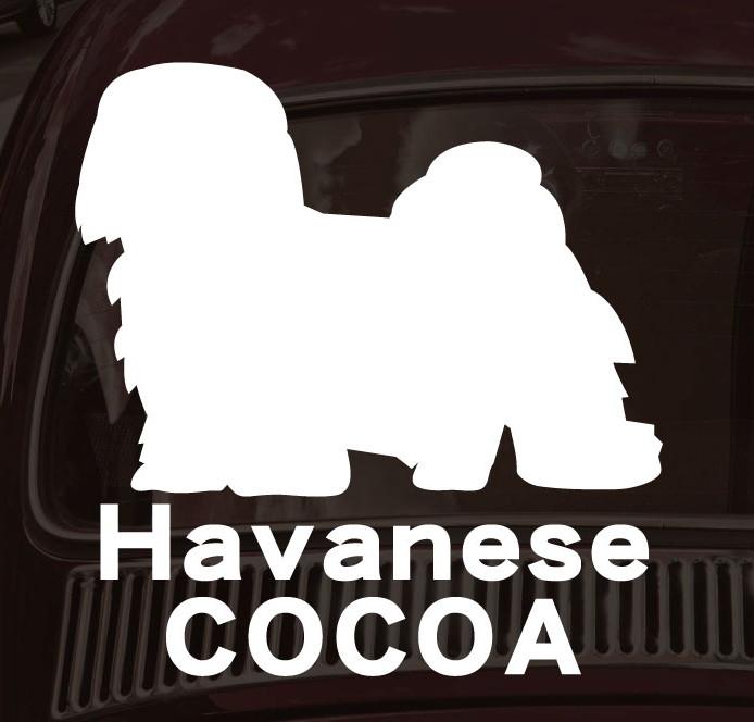 ハバニーズ_オリジナルペットシルエットカーステッカー_犬グッズ_名入れ_PET-TEP_ENT_102_2221枚目の画像