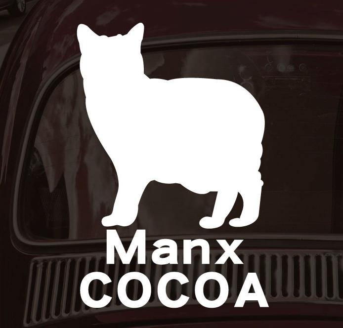 マンクス_オリジナルペットシルエットカーステッカー_猫グッズ_名入れ_PET-TEP_ENT_225_3621枚目の画像