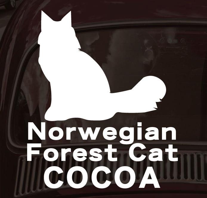ノルウェージャンフォレストキャット_ペットカーステッカー_猫グッズ_名入れ_PET-TEP_ENT_214_3161枚目の画像
