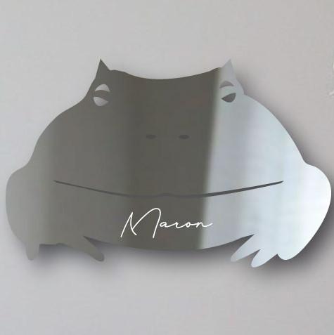 クランウェルツノガエル_ペットシルエットシェイプミラー鏡_両生類グッズ_名入れ_PET-TEP_ENT_310_7051枚目の画像