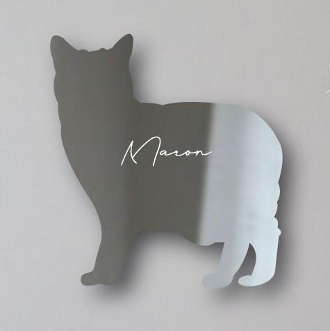 マンクス_オリジナルペットシルエットシェイプミラー鏡_猫グッズ_名入れ_PET-TEP_ENT_225_3621枚目の画像
