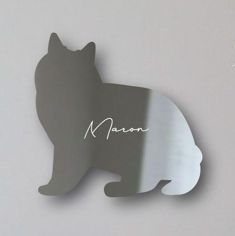 キムリック_オリジナルペットシルエットシェイプミラー鏡_猫グッズ_名入れ_PET-TEP_ENT_194_3471枚目の画像