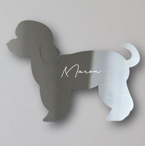 マルチーズパピーカット_ペットシルエットシェイプミラー鏡_犬グッズ_名入れ_PET-TEP_ENT_142_1601枚目の画像