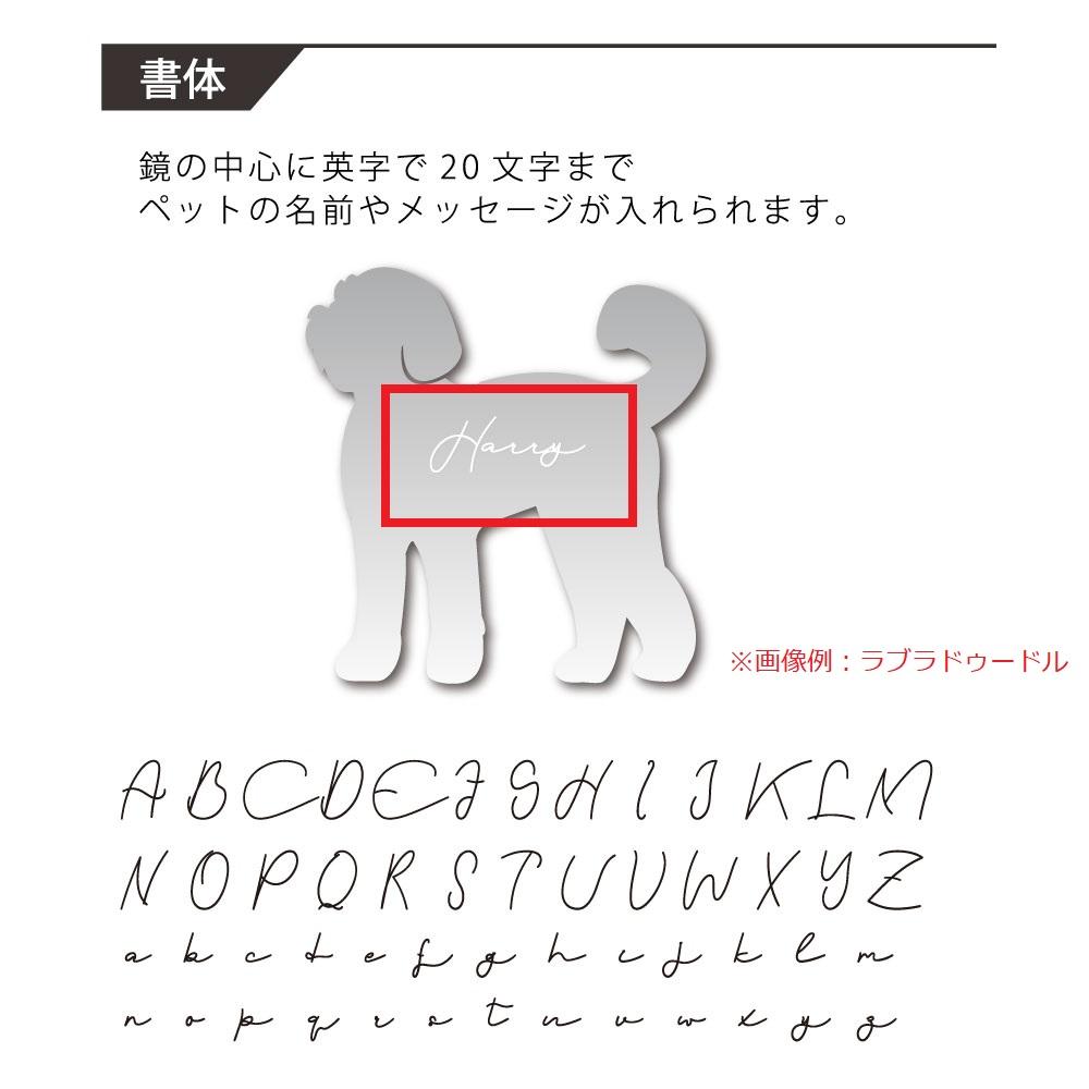 ボクサー_オリジナルペットシルエットシェイプミラー鏡_犬グッズ_名入れ_PET-TEP_ENT_130_156 | 5枚目