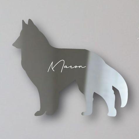 ベルジアンシェパードドッググローネンダール_シェイプミラー鏡_犬グッズ_名入れ_PET-TEP_ENT_124_2361枚目の画像