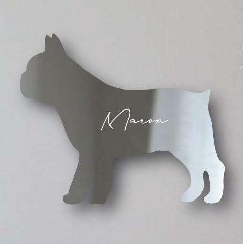 フレンチブルドッグ_ペットシルエットシェイプミラー鏡_犬グッズ_名入れ_PET-TEP_ENT_120_1041枚目の画像