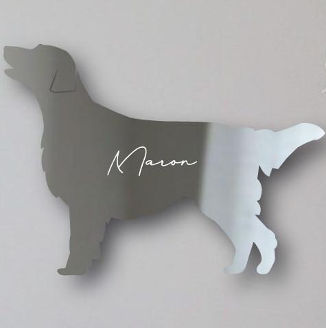 フラットコーテッドレトリーバー_ペットシェイプミラー鏡_犬グッズ_名入れ_PET-TEP_ENT_113_2291枚目の画像