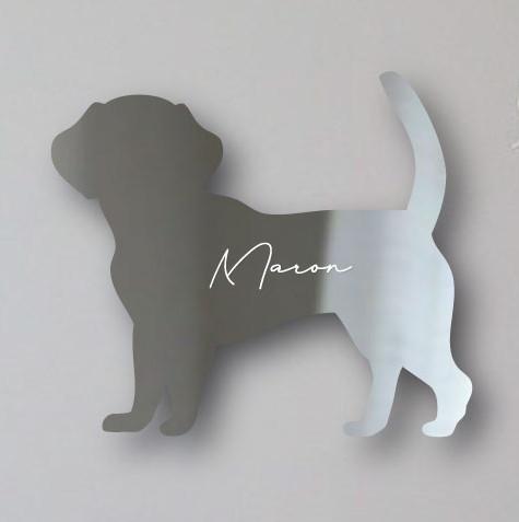 ビーグル_オリジナルペットシルエットシェイプミラー鏡_犬グッズ_名入れ_PET-TEP_ENT_105_1501枚目の画像