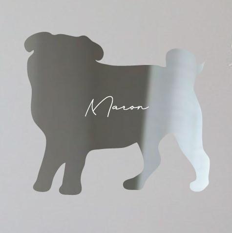 パグ_オリジナルペットシルエットシェイプミラー鏡_犬グッズ_名入れ_PET-TEP_ENT_098_1461枚目の画像