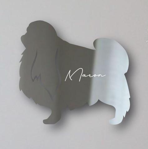 狆_オリジナルペットシルエットシェイプミラー鏡_犬グッズ_名入れ_PET-TEP_ENT_080_1401枚目の画像