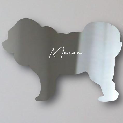 チベタンマスティフ_ペットシルエットシェイプミラー鏡_犬グッズ_名入れ_PET-TEP_ENT_075_2091枚目の画像