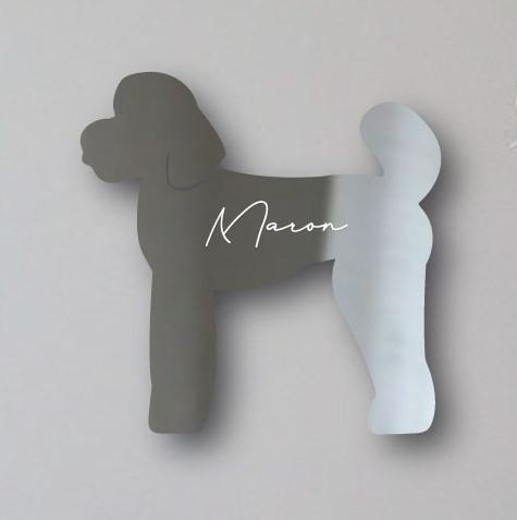 スタンダードプードルテディベアカット_ペットシェイプミラー鏡_犬グッズ_名入れ_PET-TEP_ENT_063_1351枚目の画像