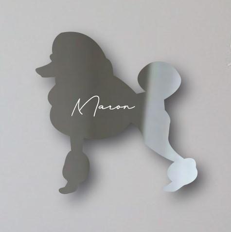 スタンダードプードルコンチネンタルクリップ_シェイプミラー鏡_犬グッズ_名入れ_PET-TEP_ENT_062_1341枚目の画像