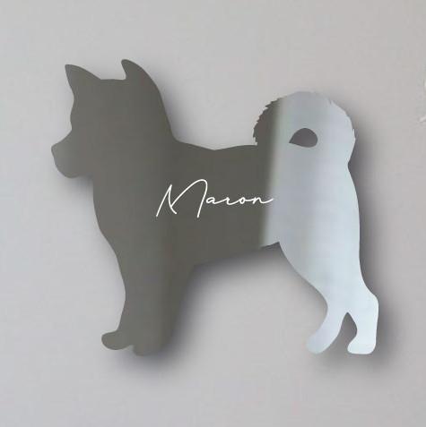 柴犬_オリジナルペットシルエットシェイプミラー鏡_犬グッズ_名入れ_PET-TEP_ENT_047_1051枚目の画像