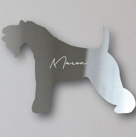 ケリーブルーテリア_オリジナルペットシルエットシェイプミラー鏡_犬_名入れ_PET-TEP_ENT_035_1881枚目の画像