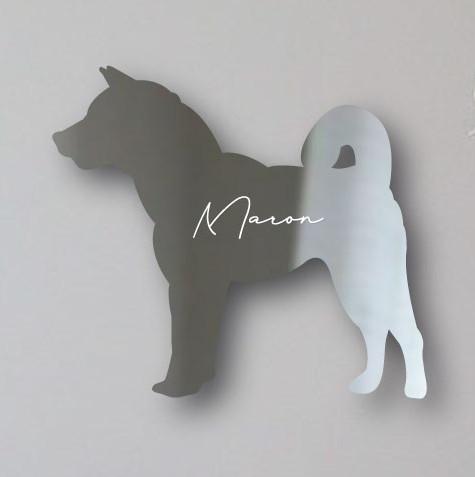 紀州犬_オリジナルペットシルエットシェイプミラー鏡_犬グッズ_名入れ_PET-TEP_ENT_028_1841枚目の画像