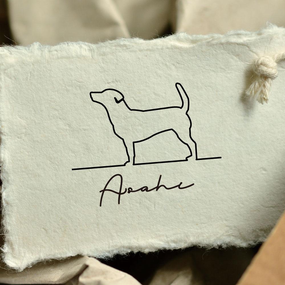 イングリッシュセター_ペットシルエットサインスタンプ_犬グッズ_名入れ_PET-TEP_ENT_015_118 | 4枚目