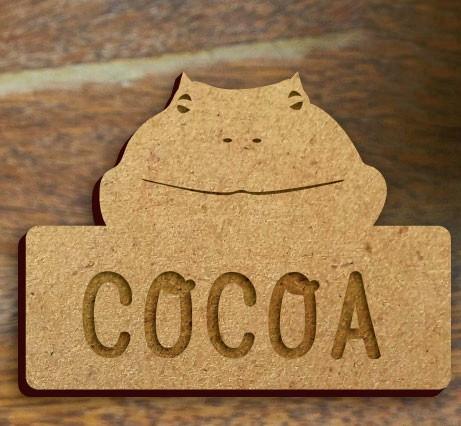 クランウェルツノガエル_ペットシルエット木札/木製名札_両生類グッズ_名入れ_PET-TEP_ENT_310_7051枚目の画像