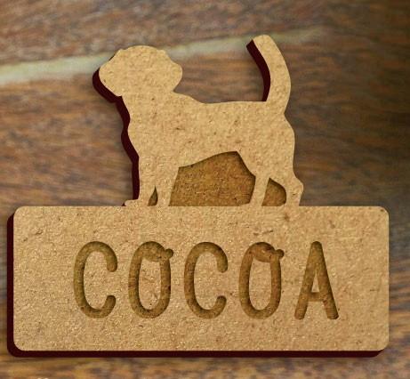 ビーグル_オリジナルペットシルエット木札/木製名札_犬グッズ_名入れ_PET-TEP_ENT_105_1501枚目の画像