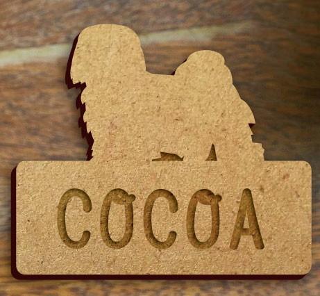 ハバニーズ_オリジナルペットシルエット木札/木製名札_犬グッズ_名入れ_PET-TEP_ENT_102_2221枚目の画像