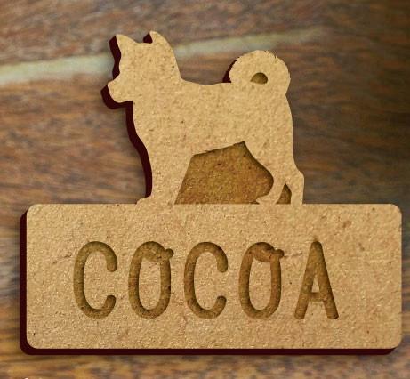 柴犬_オリジナルペットシルエット木札/木製名札_犬グッズ_名入れ_PET-TEP_ENT_047_1051枚目の画像