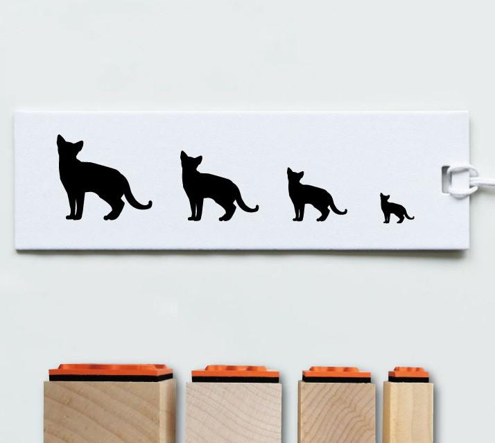 ロシアンブルー_オリジナルペットシルエットスタンプセット_猫グッズ_名入れ_PET-TEP_ENT_234_3401枚目の画像