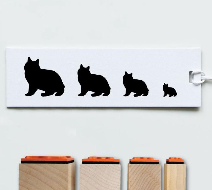 キムリック_オリジナルペットシルエットスタンプセット_猫グッズ_名入れ_PET-TEP_ENT_194_3471枚目の画像