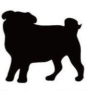 パグ_オリジナルペットシルエットカートプレート_犬グッズ_名入れ_PET-TEP_ENT_098_146 | 2枚目