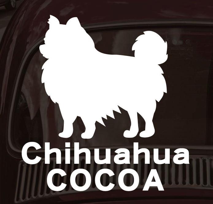 チワワロングコート_オリジナルペットシルエットカーステッカー_犬グッズ_名入れ_PET-TEP_ENT_079_1391枚目の画像