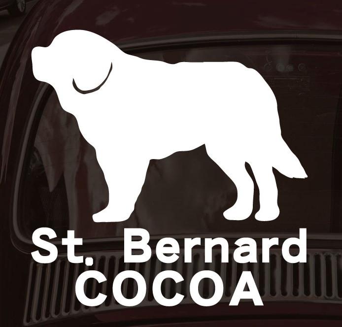 セントバーナード_オリジナルペットシルエットカーステッカー_犬グッズ_名入れ_PET-TEP_ENT_066_1361枚目の画像