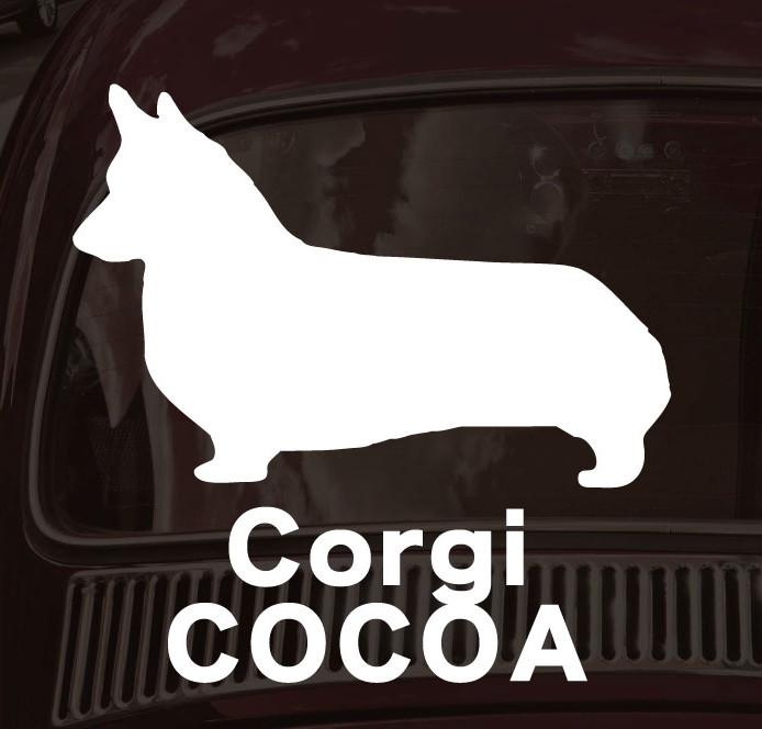 コーギー_オリジナルペットシルエットカーステッカー_犬グッズ_名入れ_PET-TEP_ENT_037_1111枚目の画像