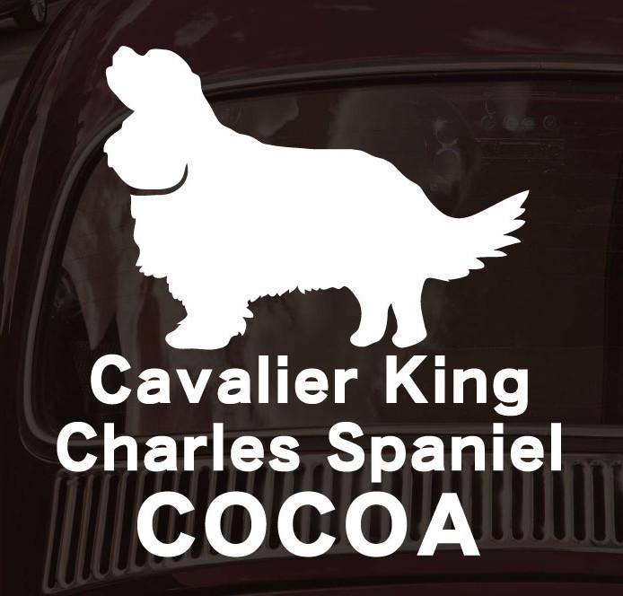 キャバリアキングチャールズスパニエル_ペットカーステッカー_犬グッズ_名入れ_PET-TEP_ENT_029_1231枚目の画像