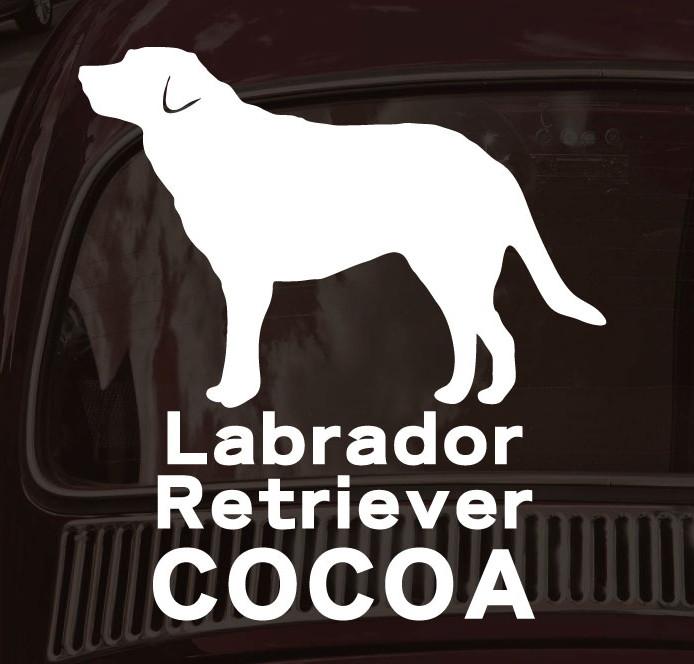 ラブラドールレトリバー_ペットシルエットカーステッカー_犬グッズ_名入れ_PET-TEP_ENT_158_1671枚目の画像