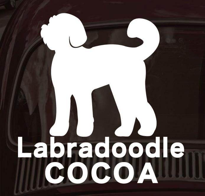 ラブラドゥードル_オリジナルペットシルエットカーステッカー_犬グッズ_名入れ_PET-TEP_ENT_157_2561枚目の画像
