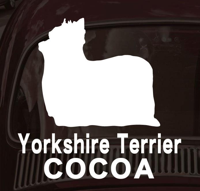 ヨークシャテリア_オリジナルペットシルエットカーステッカー_犬グッズ_名入れ_PET-TEP_ENT_152_1091枚目の画像