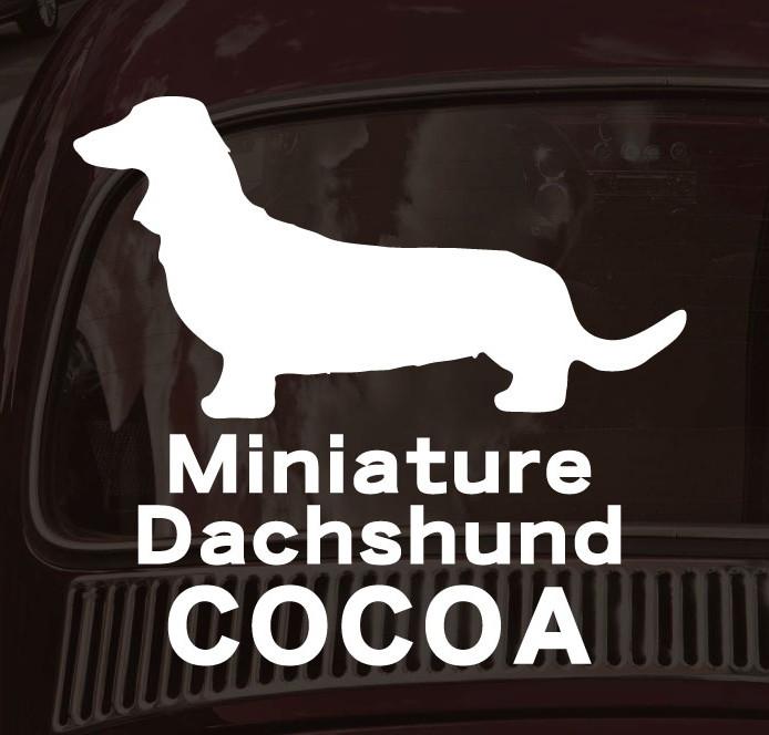 ミニチュアダックスフンド_ペットシルエットカーステッカー_犬グッズ_名入れ_PET-TEP_ENT_146_1021枚目の画像