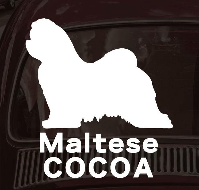 マルチーズ_オリジナルペットシルエットカーステッカー_犬グッズ_名入れ_PET-TEP_ENT_141_1071枚目の画像