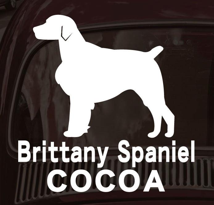 ブリタニースパニエル_ペットシルエットカーステッカー_犬グッズ_名入れ_PET-TEP_ENT_114_2301枚目の画像