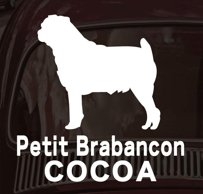 プチブラバンソン_オリジナルペットシルエットカーステッカー_犬グッズ_名入れ_PET-TEP_ENT_111_2271枚目の画像