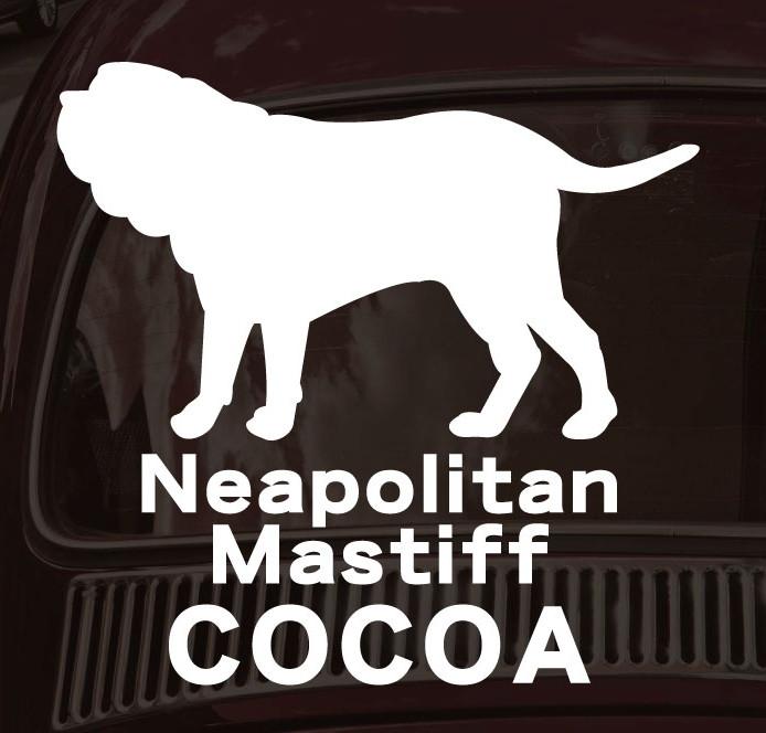ナポリタンマスティフ_ペットシルエットカーステッカー_犬グッズ_名入れ_PET-TEP_ENT_089_2141枚目の画像