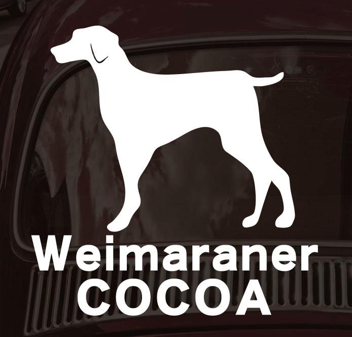 ワイマラナー_オリジナルペットシルエットカーステッカー_犬グッズ_名入れ_PET-TEP_ENT_164_1681枚目の画像