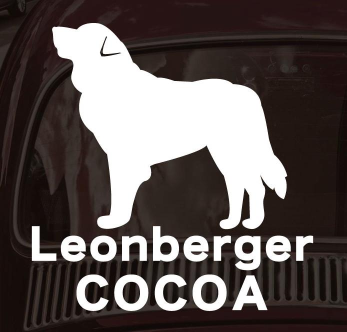 レオンベルガー_オリジナルペットシルエットカーステッカー_犬グッズ_名入れ_PET-TEP_ENT_160_2521枚目の画像