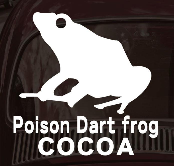 ヤドクガエル_オリジナルペットシルエットカーステッカー_犬グッズ_名入れ_PET-TEP_ENT_314_7091枚目の画像