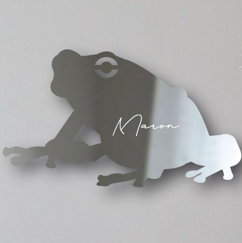 アマガエル_オリジナルペットシルエットシェイプミラー鏡_両生類グッズ_名入れ_PET-TEP_ENT_307_7021枚目の画像