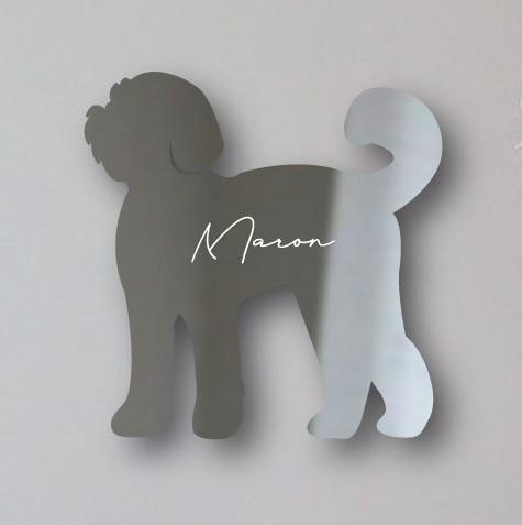 ラブラドゥードル_オリジナルペットシルエットシェイプミラー鏡_犬グッズ_名入れ_PET-TEP_ENT_157_2561枚目の画像
