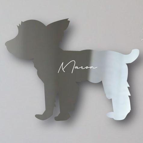 ヨークシャテリアパピーカット_シルエットシェイプミラー鏡_犬グッズ_名入れ_PET-TEP_ENT_153_1661枚目の画像